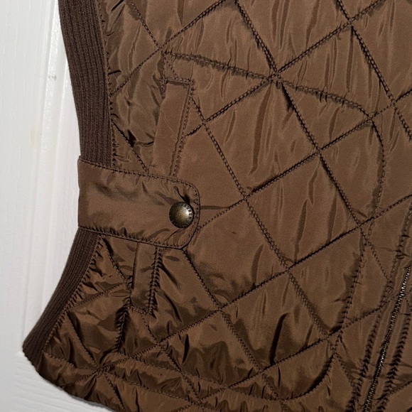 Ralph Lauren Brown Quilted Sleeveless Jacket - Picture 9 of 16